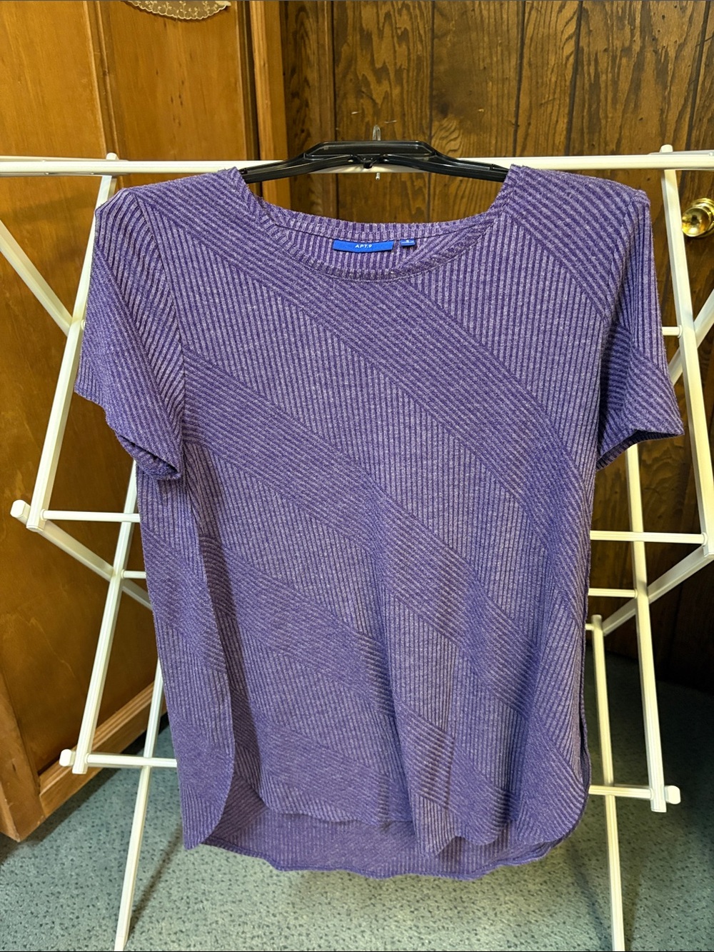 Apt. 9 Purple Short Sleeve Knit Top